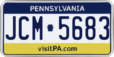 PA license plate JCM5683