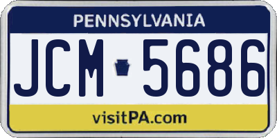 PA license plate JCM5686