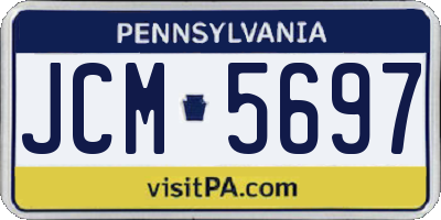 PA license plate JCM5697