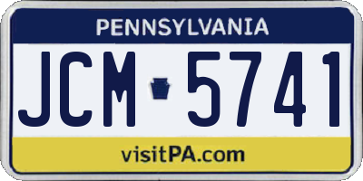 PA license plate JCM5741
