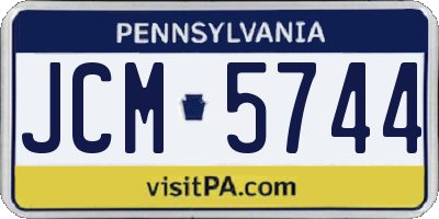 PA license plate JCM5744