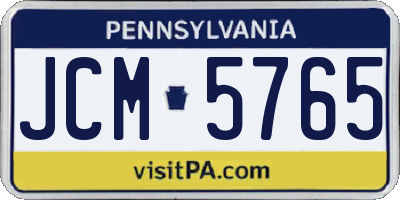 PA license plate JCM5765