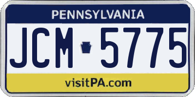 PA license plate JCM5775