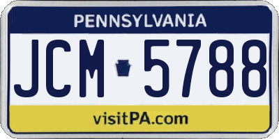 PA license plate JCM5788