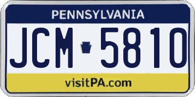 PA license plate JCM5810