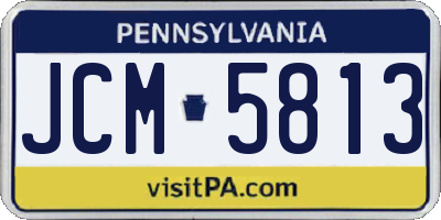 PA license plate JCM5813