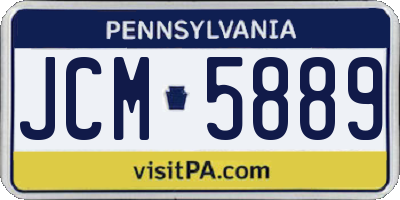 PA license plate JCM5889