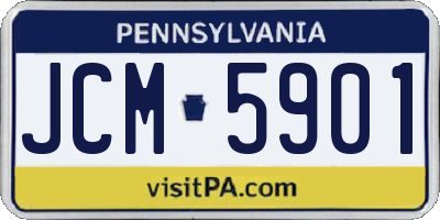 PA license plate JCM5901