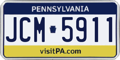 PA license plate JCM5911