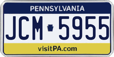 PA license plate JCM5955