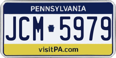 PA license plate JCM5979
