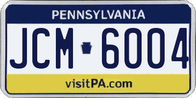 PA license plate JCM6004