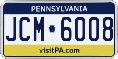 PA license plate JCM6008