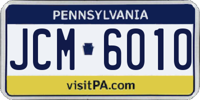 PA license plate JCM6010