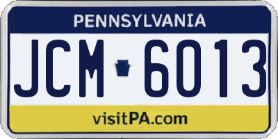 PA license plate JCM6013
