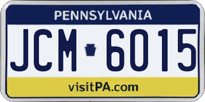 PA license plate JCM6015
