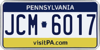 PA license plate JCM6017