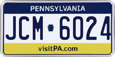 PA license plate JCM6024
