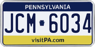 PA license plate JCM6034