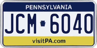 PA license plate JCM6040