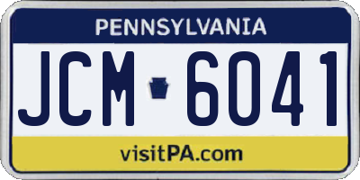 PA license plate JCM6041