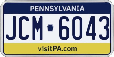 PA license plate JCM6043