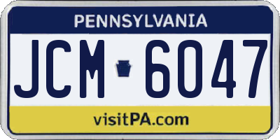 PA license plate JCM6047