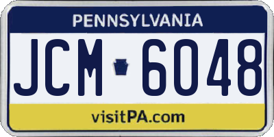 PA license plate JCM6048