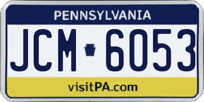 PA license plate JCM6053
