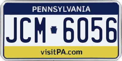 PA license plate JCM6056