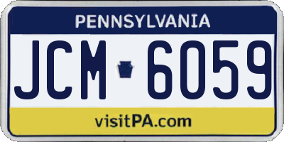 PA license plate JCM6059