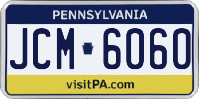 PA license plate JCM6060