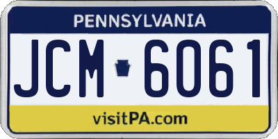 PA license plate JCM6061