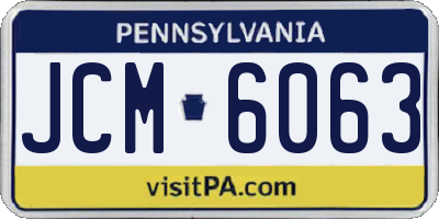 PA license plate JCM6063