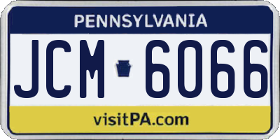 PA license plate JCM6066