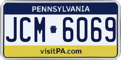 PA license plate JCM6069