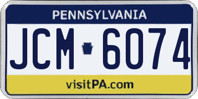 PA license plate JCM6074