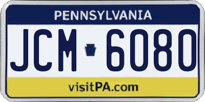 PA license plate JCM6080