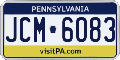 PA license plate JCM6083