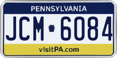PA license plate JCM6084