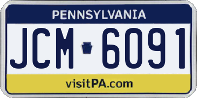 PA license plate JCM6091