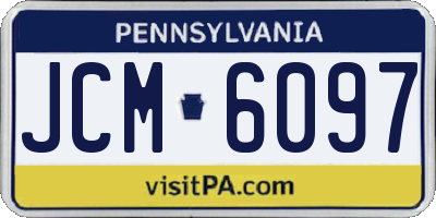 PA license plate JCM6097