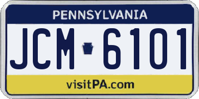 PA license plate JCM6101