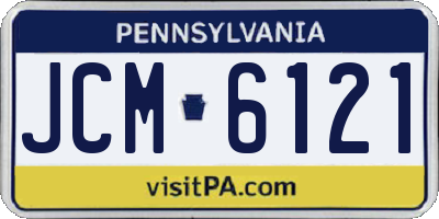 PA license plate JCM6121