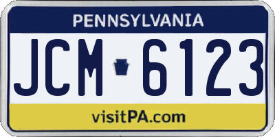 PA license plate JCM6123
