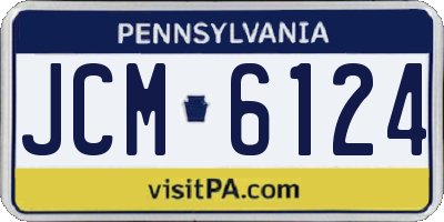 PA license plate JCM6124