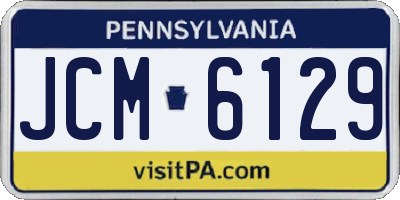 PA license plate JCM6129