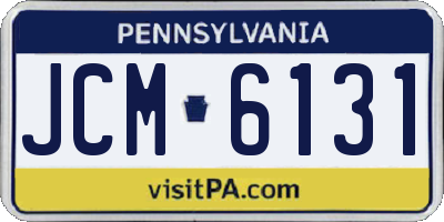 PA license plate JCM6131