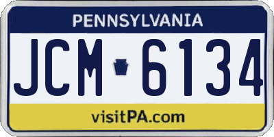 PA license plate JCM6134
