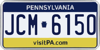 PA license plate JCM6150